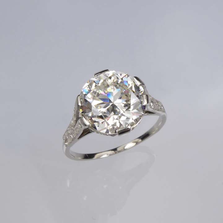 Early 20th century diamond ring, 5.46ct H VVS2